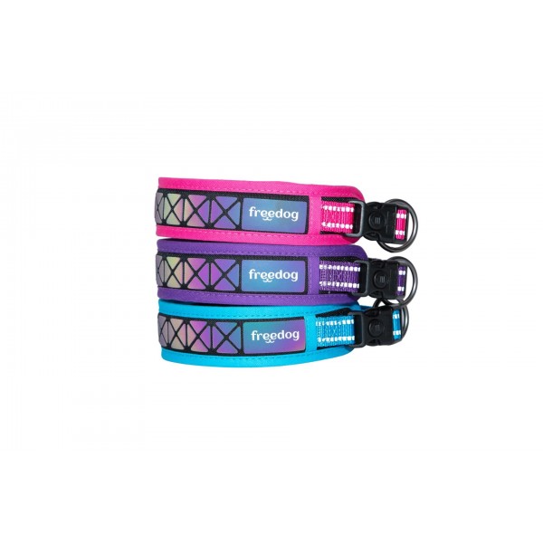 COLLIER REFLECHISSANT pour chien BORÉAL couleur bleu FREEDOG-DOGFRENCHTOUCH