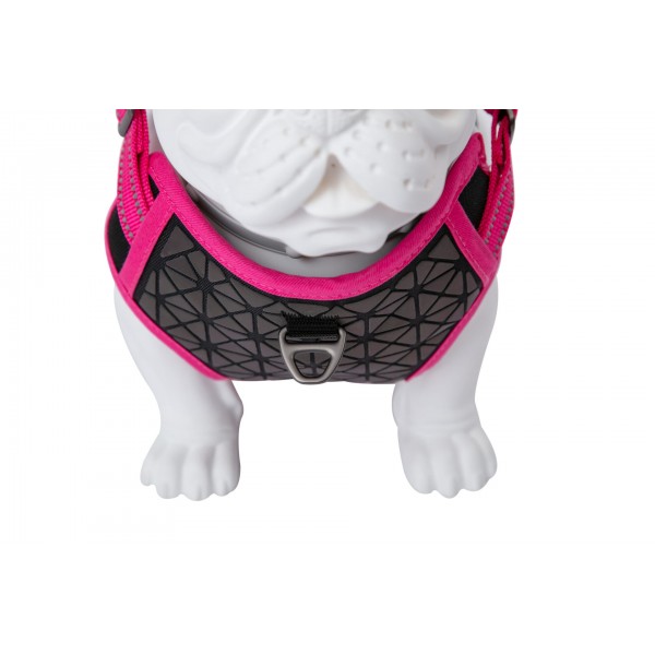 HARNAIS REFLECHISSANT pour chien BORÉAL couleur rose FREEDOG-DOGFRENCHTOUCH