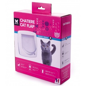 Chatière manuelle 4 positions - blanc MARTIN SELLIER