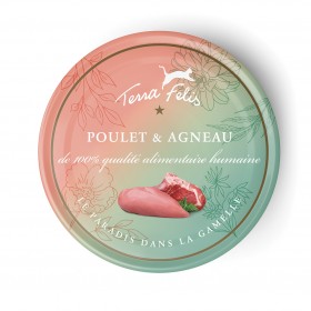 Nourriture pour chat au Poulet-Agneau x12 boites TERRA FELIS