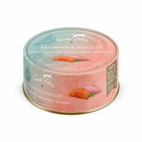 Nourriture pour chat au Saumon-Poulet x12 boites TERRA FELIS