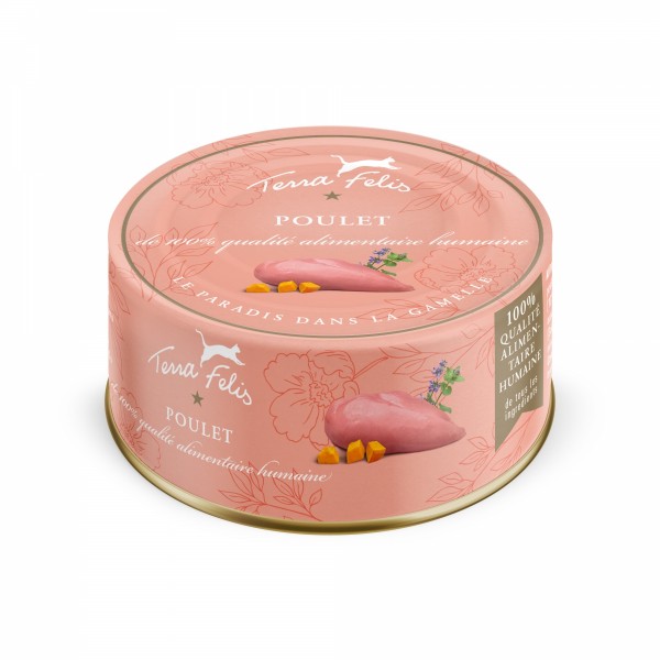 Nourriture pour chat au Poulet x12 boites TERRA FELIS