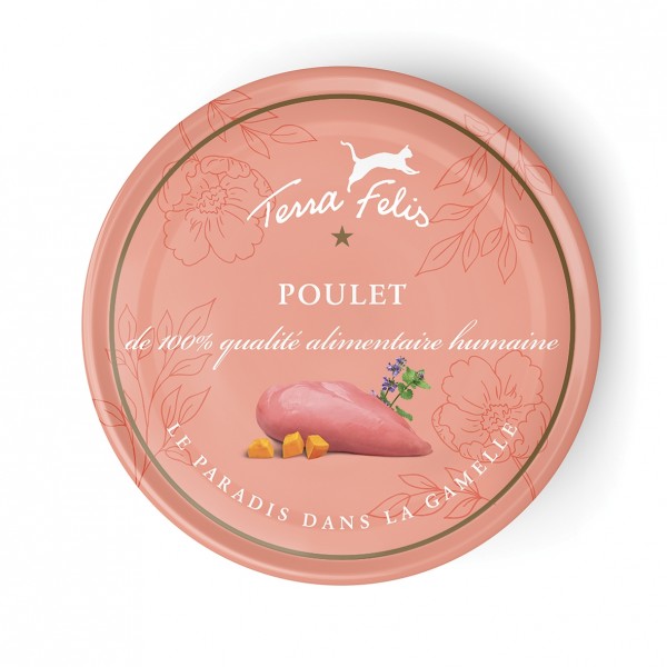 Nourriture pour chat au Poulet x12 boites TERRA FELIS