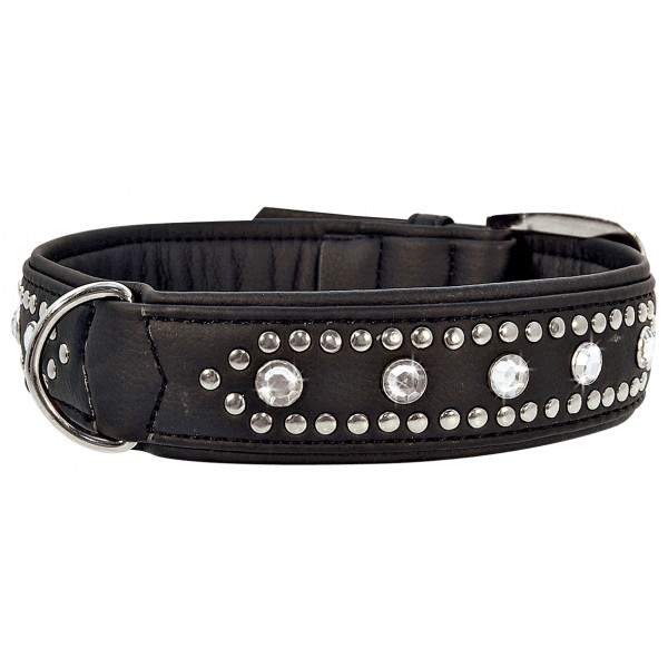 COLLIER EN CUIR pour chien BICKER noir VIVOG-DOGFRENCHTOUCH