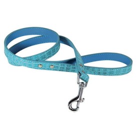 Laisse pour chien façon croco bleu collection CELESTE VIVOG