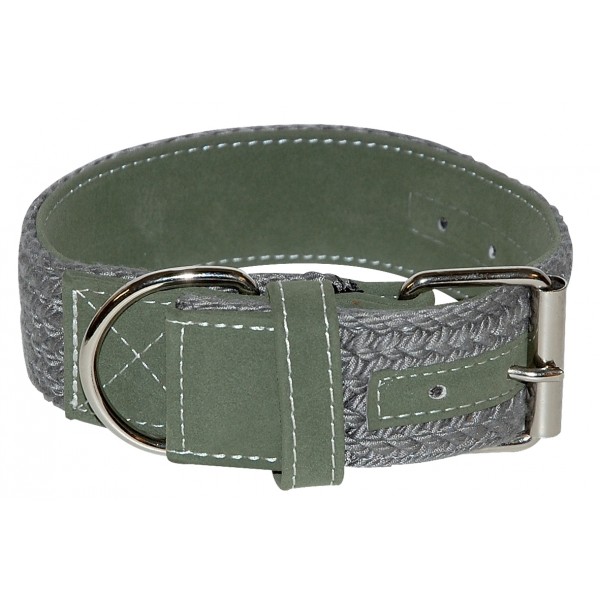 COLLIER pour chien tressé vert GARRIGUE VIVOG-DOGFRENCHTOUCH