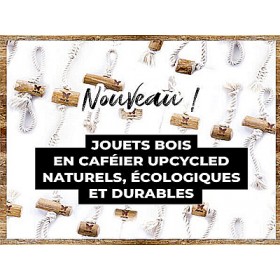 Jouet pour chien Corde & Bâton en bois de caféier RISTRETTO GRAND NOEUD MARTIN SELLIER