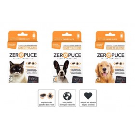 PIPETTES ANTIPARASITAIRES pour chiots et chiens LOT DE 6 au Diméthicone ZERO PUCE HERY - DOGFRENCHTOUCH