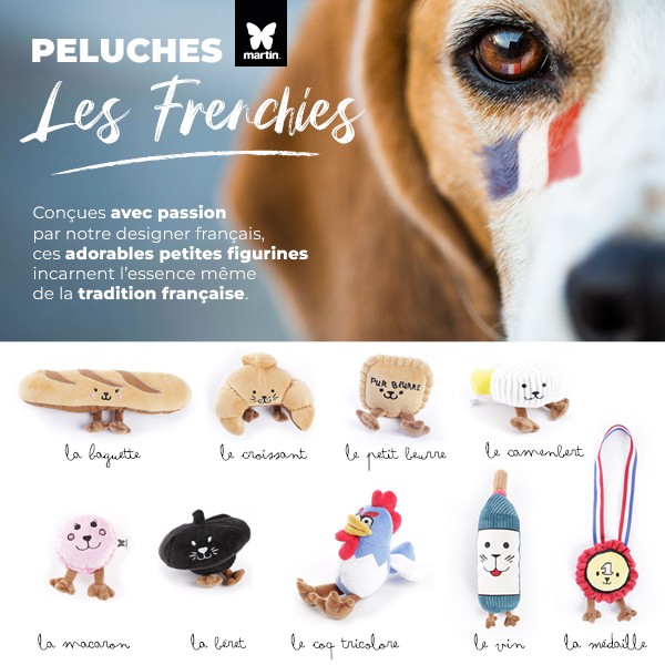 Peluche croissant chien 2025