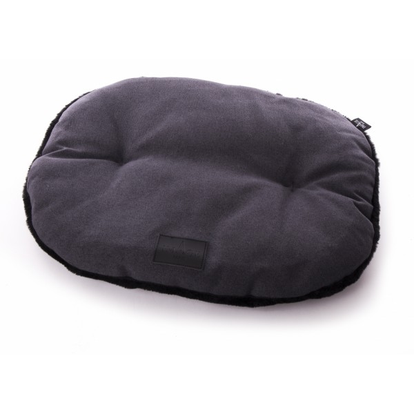 COUSSIN OVALE pour chien et chat Collection FAUBOURG couleur gris IMAGE-DOGFRENCHTOUCH