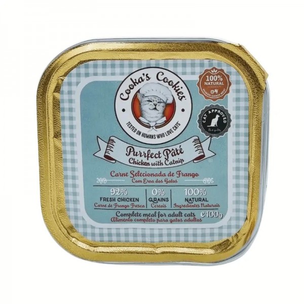 PATEE pour chat au POULET et CATNIP COOKA'S COOKIES-DOGFRENCHTOUCH