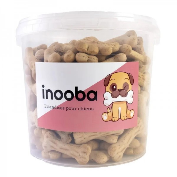 FRIANDISES pour chien SEAU biscuits Croquants au Bœuf 0,8KG INOOBA-DOGFRENCHTOUCH