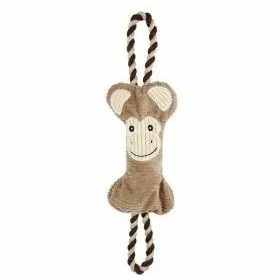 JOUET pour chien 2 EN 1 PELUCHE SINGE AVEC CORDE BUBIMEX - DOGFRENCHTOUCH