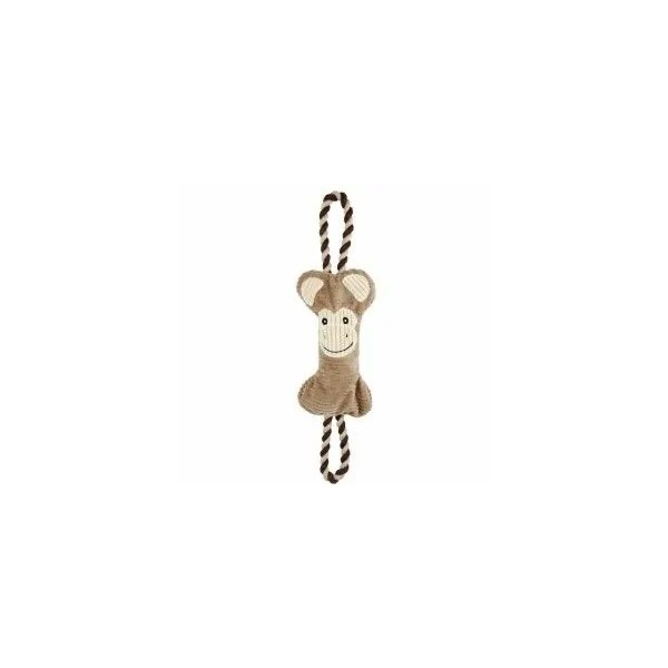 JOUET pour chien 2 EN 1 PELUCHE SINGE AVEC CORDE BUBIMEX - DOGFRENCHTOUCH