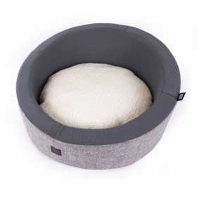 CORBEILLE RONDE DEHOUSSABLE pour chien et chat Collection GUEST HOUSE couleur gris MARTIN SELLIER-DOGFRENCHTOUCH