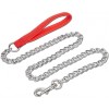 LAISSE pour chien en METAL poignée nylon couleur rouge CAMON-DOGFRENCHTOUCH