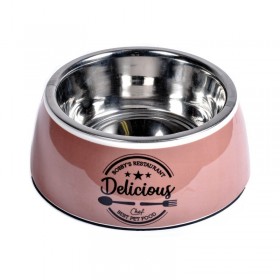 GAMELLE pour chien ou chat DELICIOUS en mélamine couleur rose BOBBY-DOGFRENCHTOUCH
