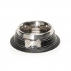 GAMELLE pour chien et chat en inox et cuir CAMON