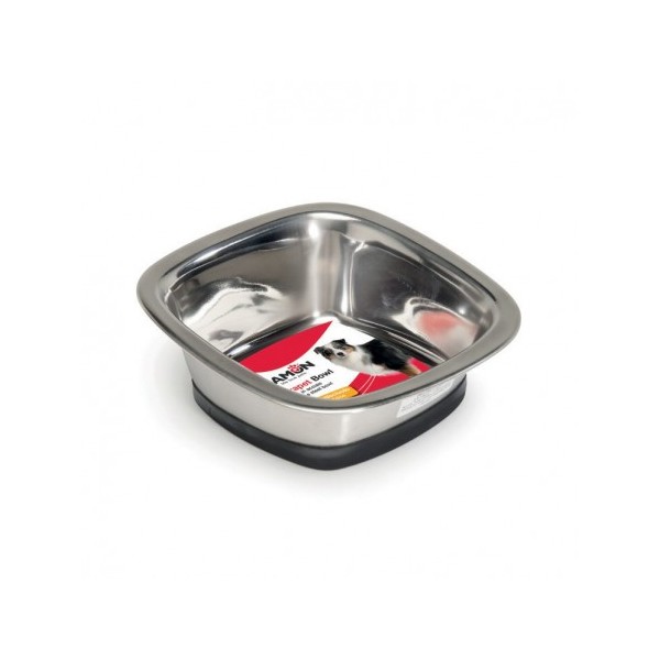 GAMELLE CARREE INCLINEE pour chien et chat acier inoxydable CAMON-DOGFRENCHTOUCH