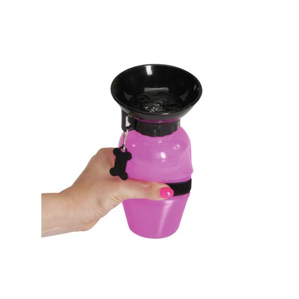 GOURDE ET GAMELLE DE VOYAGE pour chien et chat PRESSION A MAIN CAMON-DOGFRENCHTOUCH