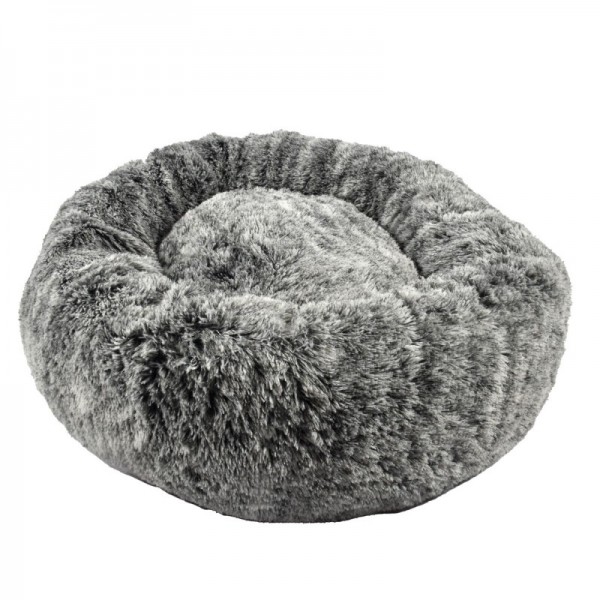 COUSSIN DONUT POILU pour chien et chat couleur noir BOBBY-DOGFRENCHTOUCH