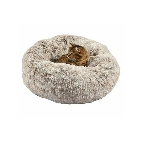 COUSSIN DONUT POILU pour chien et chat couleur beige BOBBY-DOGFRENCHTOUCH