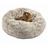 COUSSIN DONUT POILU pour chien et chat couleur beige BOBBY-DOGFRENCHTOUCH