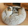 COUSSIN DONUT POILU pour chien et chat couleur beige BOBBY-DOGFRENCHTOUCH