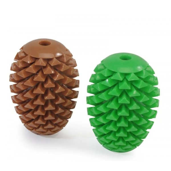 JOUET ET DISTRIBUTEUR FRIANDISES pour chien forme POMME DE PIN CAMON-DOGFRENCHTOUCH