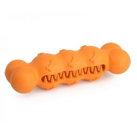 JOUET ET DISTRIBUTEUR FRIANDISES pour chien OS CAOUTCHOUC CAMON-DOGFRENCHTOUCH