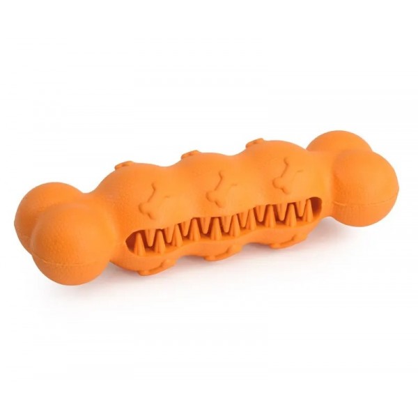JOUET ET DISTRIBUTEUR FRIANDISES pour chien OS CAOUTCHOUC CAMON-DOGFRENCHTOUCH