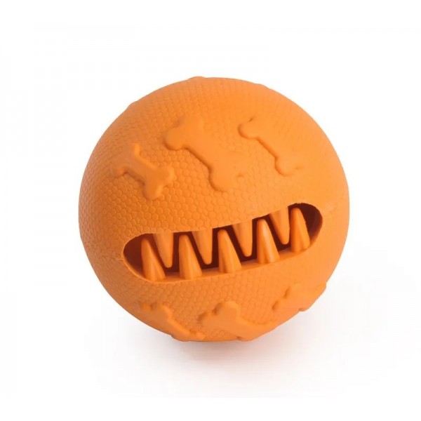 JOUET ET DISTRIBUTEUR FRIANDISES pour chien BALLE CAOUTCHOUC CAMON-DOGFRENCHTOUCH