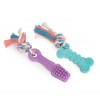 JOUETS pour chien LOT BROSSES A DENTS et OS AVEC CORDE CAMON-DOGFRENCHTOUCH