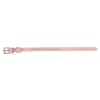 COLLIER EN CUIR pour chien couleur rose avec strass CAMON