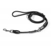 Laisse de dressage pour chien en nylon rond multipositions noir CAMON