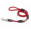 Laisse de dressage pour chien en nylon rond multipositions rouge CAMON