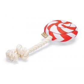 JOUET pour chien PELUCHE LOLLYPOP DE NOËL avec corde BEEZTEES-DOGFRENCHTOUCH