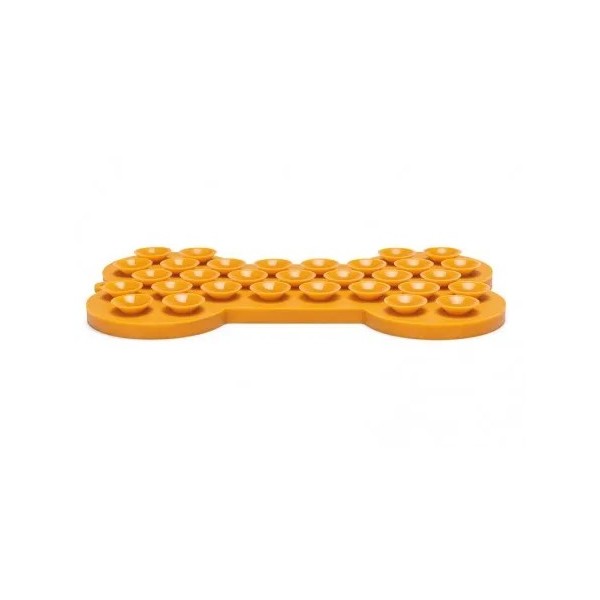 TAPIS A LECHER pour chien OS orange BEEZTEES