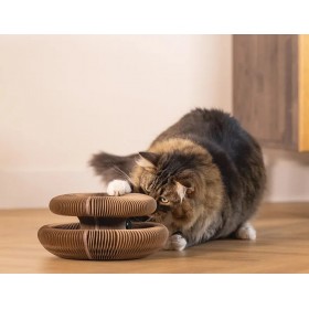 GRIFFOIR ET JEU DE BALLE pour chat LOET couleur marron BEEZTEES-DOGFRENCHTOUCH